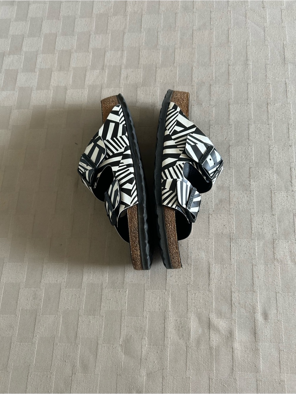 Birkenstock Anthropologie Striped Dazzle Camo Sandals - Picture 7 of 16